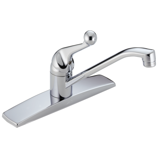 Delta 134 / 100 / 300 / 400 Series: Single Handle Kitchen Faucet - / Curve w/o Tab - D11 / Wi
