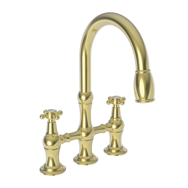 Newport Brass Chesterfield: Kitchen Bridge Pull-Down Faucet