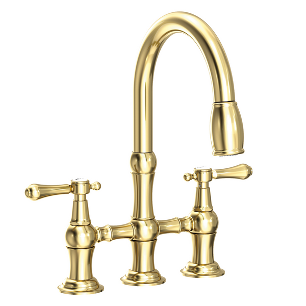 Newport Brass Chesterfield: Kitchen Bridge Pull-Down Faucet