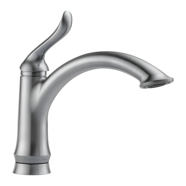 Delta Linden: Single Handle Kitchen Faucet - / Curve w/o Tab - D11 / Standard