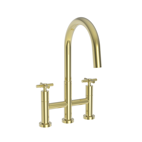Newport Brass East Linear: Kitchen Bridge Pull-Down Faucet