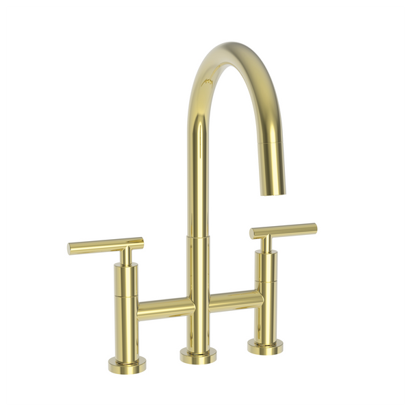Newport Brass East Linear: Kitchen Bridge Pull-Down Faucet