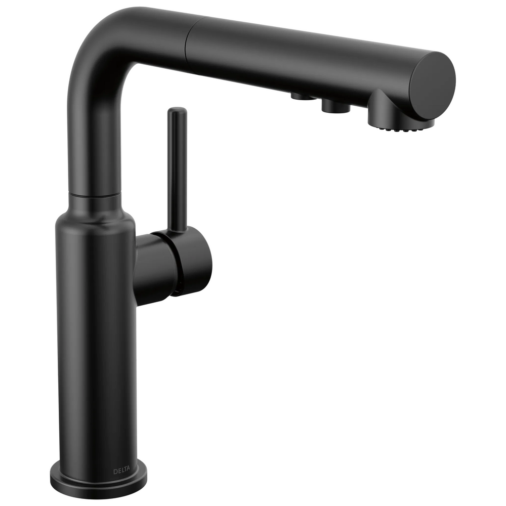 Delta Daneri: Single Handle Pull-Out Kitchen Faucet - / Curve w/o Tab - D6 / Standard