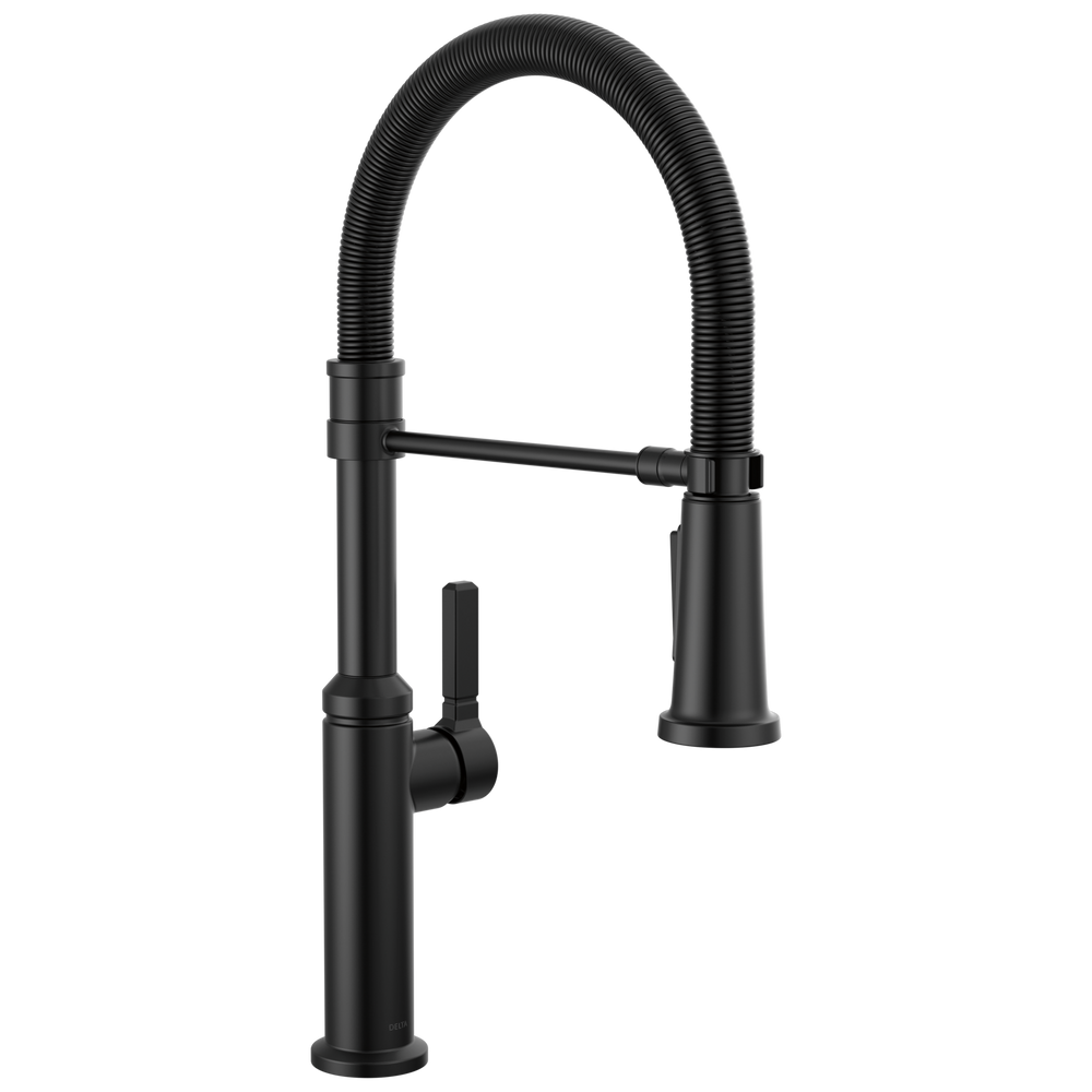 Delta Rhett: Single Handle Pull-Down Spring Kitchen Faucet - / Curve w/o Tab - D6 / Stan