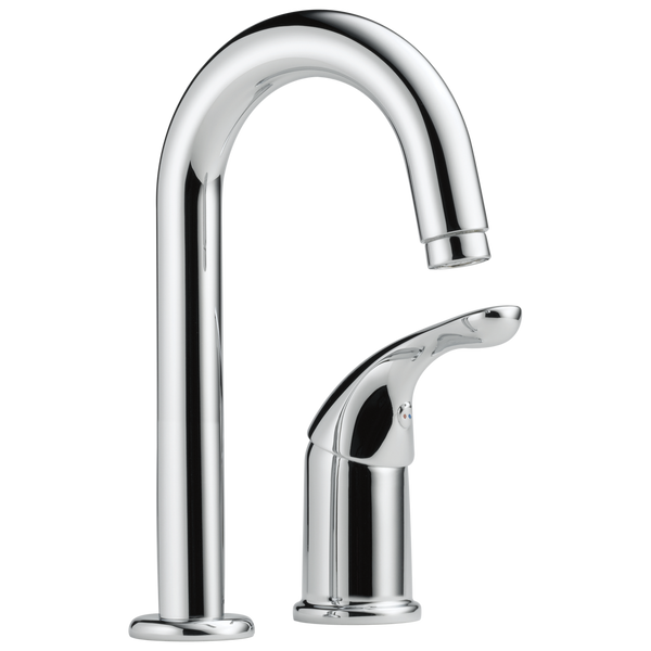Delta 134 / 100 / 300 / 400 Series: Single Handle Bar / Prep Faucet - / Curve w/o Tab - D6 /