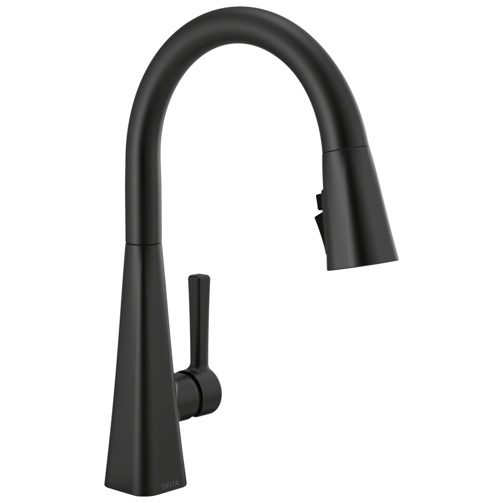 Delta Lenta: Single-Handle Pull-Down Kitchen Faucet - / Curve w/o Tab - D6 / Standard