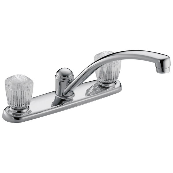 Delta 2100 / 2400 Series: Two Handle Kitchen Faucet - / Curve w/o Tab - D11 / Standard