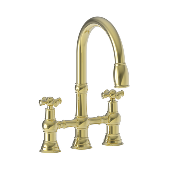Newport Brass Jacobean: Kitchen Bridge Pull-Down Faucet