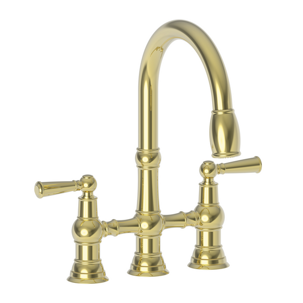 Newport Brass Jacobean: Kitchen Bridge Pull-Down Faucet