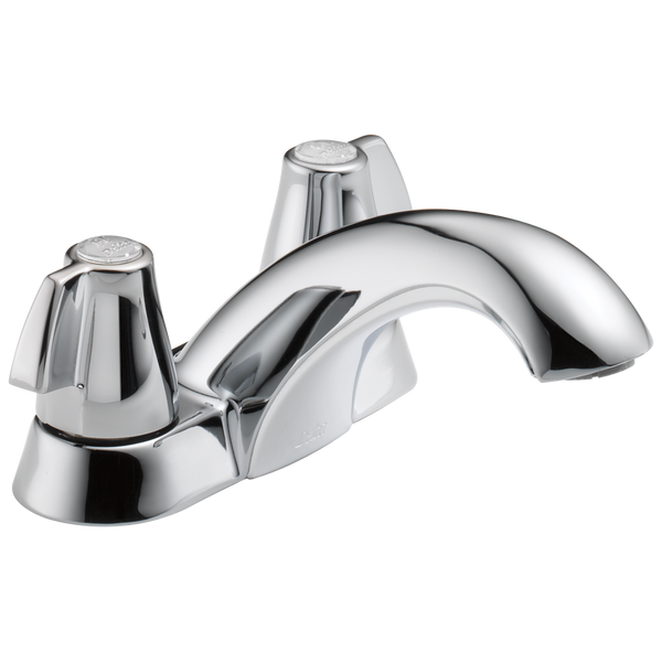 Delta Classic: Two Handle Centerset Bathroom Faucet - / Curve w/o Tab - D6 / Standard