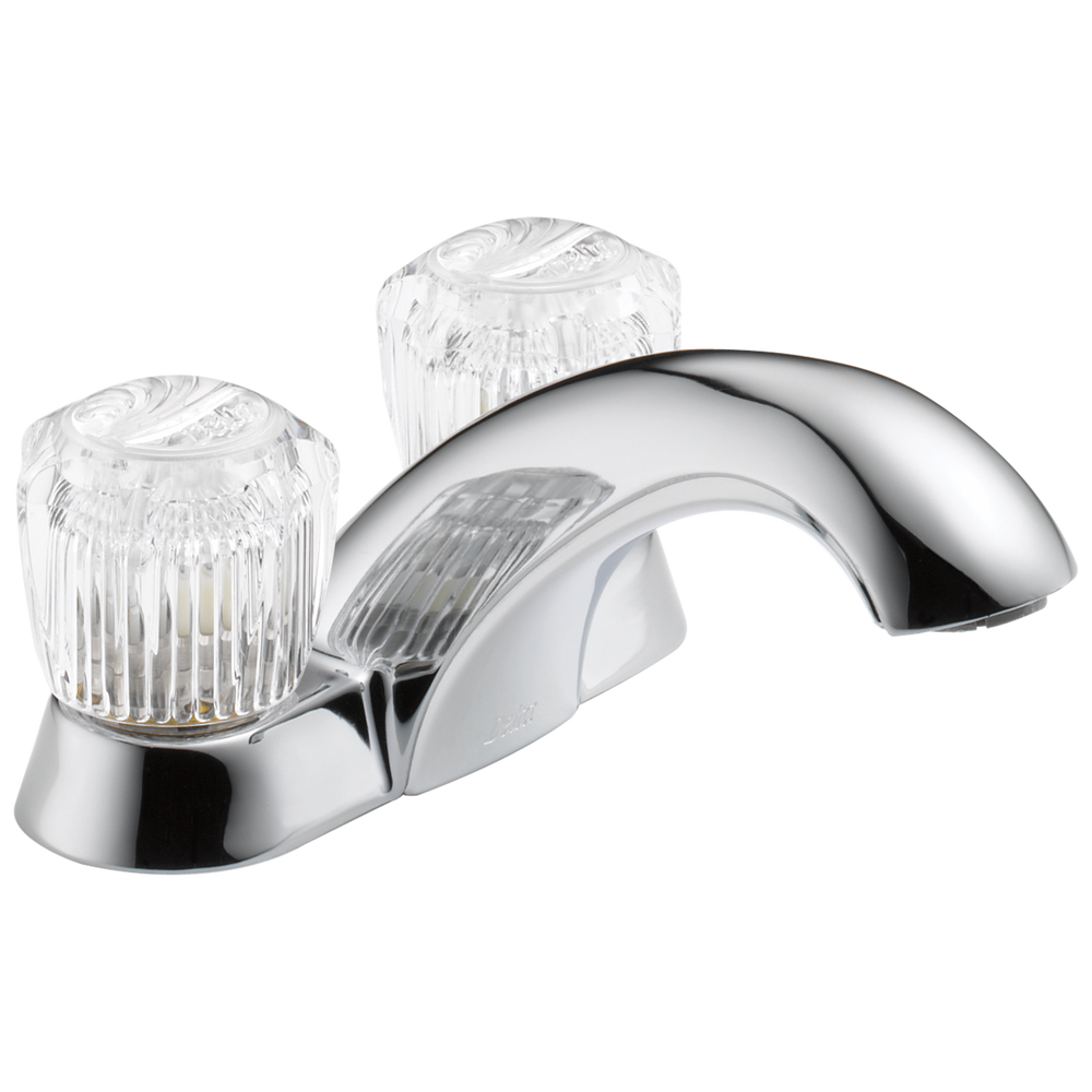 Delta Classic: Two Handle Centerset Bathroom Faucet - / Curve w/o Tab - D6 / Standard