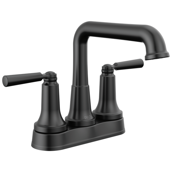 Delta Saylor: Two Handle Centerset Bathroom Faucet - / Curve w/o Tab - D6 / Metal Pop-Up