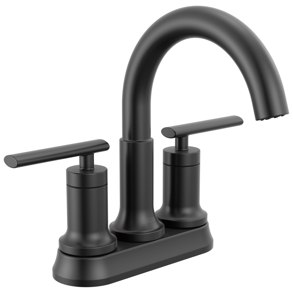 Delta Altado: Two Handle Centerset Bathroom Faucet - / Curve w/o Tab - D6 / Metal Pop-U