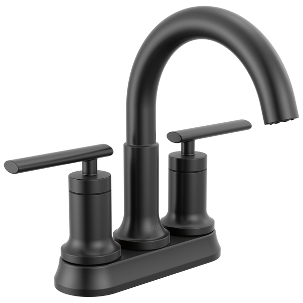 Delta Altado: Two Handle Centerset Bathroom Faucet - / Curve w/o Tab - D6 / Metal Pop-U
