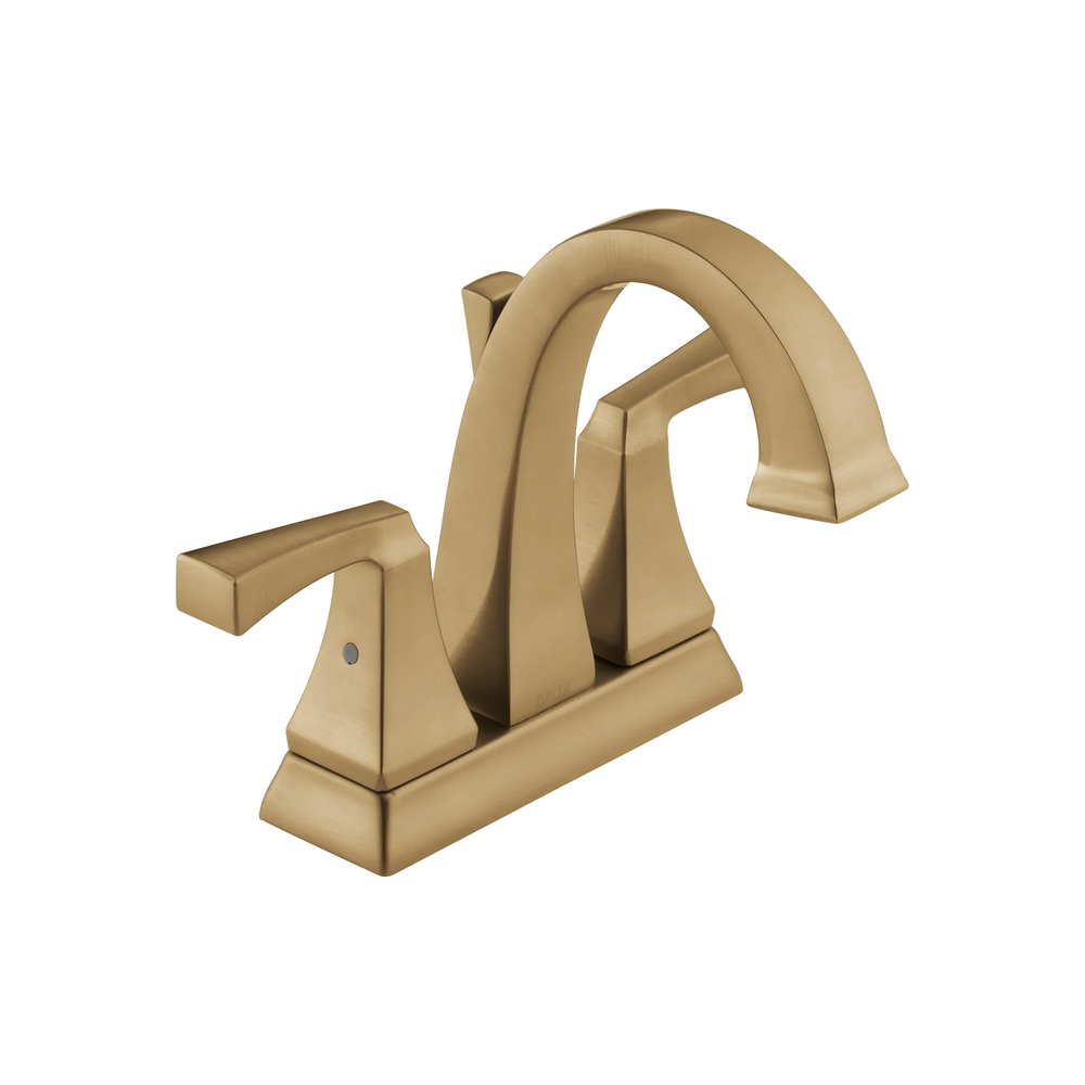 Delta Dryden: Two Handle Centerset Bathroom Faucet - / Curve w/o Tab - D6 / Metal P