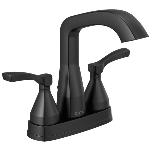 Delta Stryke: Centerset Faucet - / Curve w/o Tab - D6 / Metal Pop-Up Drain