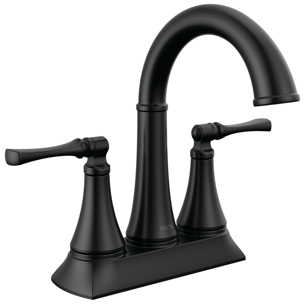 Delta Archdale: Two Handle Centerset Bathroom Faucet - / Curve w/o Tab - D6 / Standard