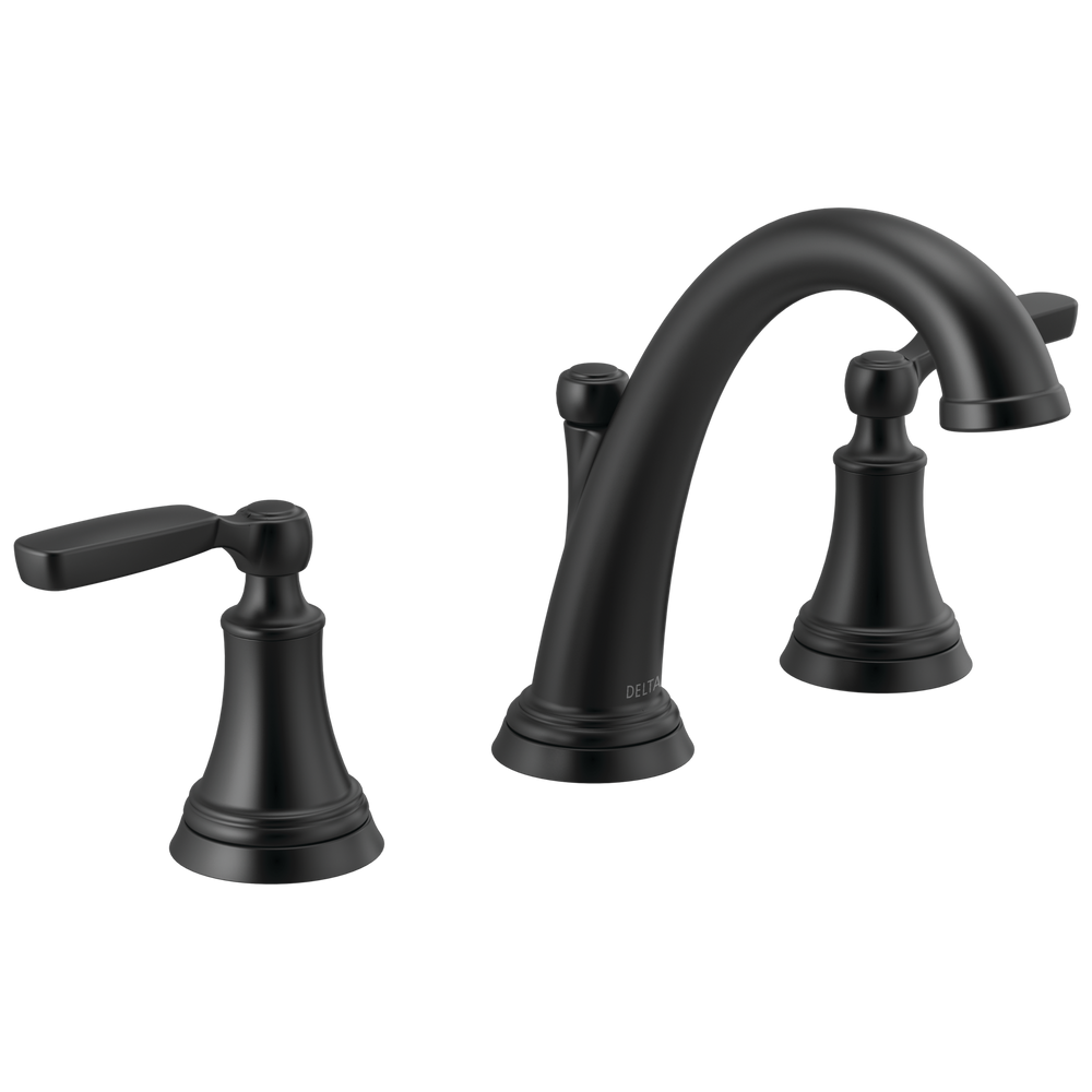 Delta Woodhurst: Two Handle Widespread Bathroom Faucet - / Curve w/o Tab - D11 / Metal P