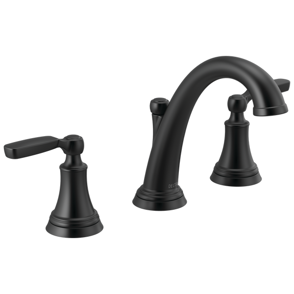 Delta Woodhurst: Two Handle Widespread Bathroom Faucet - / Curve w/o Tab - D11 / Metal P