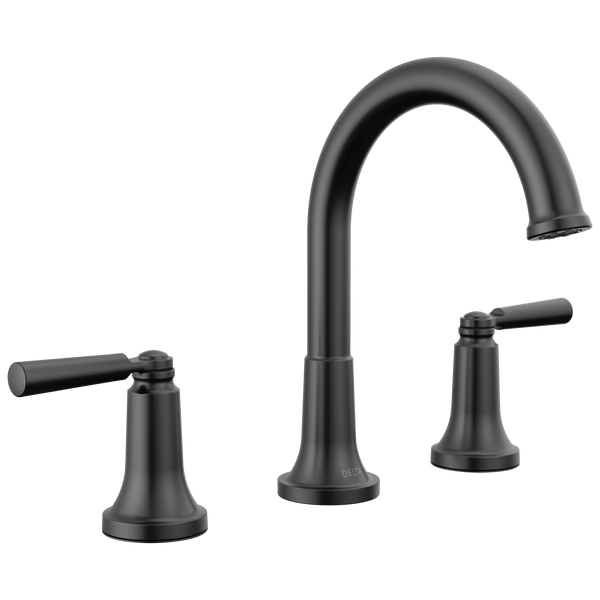 Delta Saylor: Two Handle Widespread Bathroom Faucet - / Curve w/o Tab - D11 / Metal Pop-