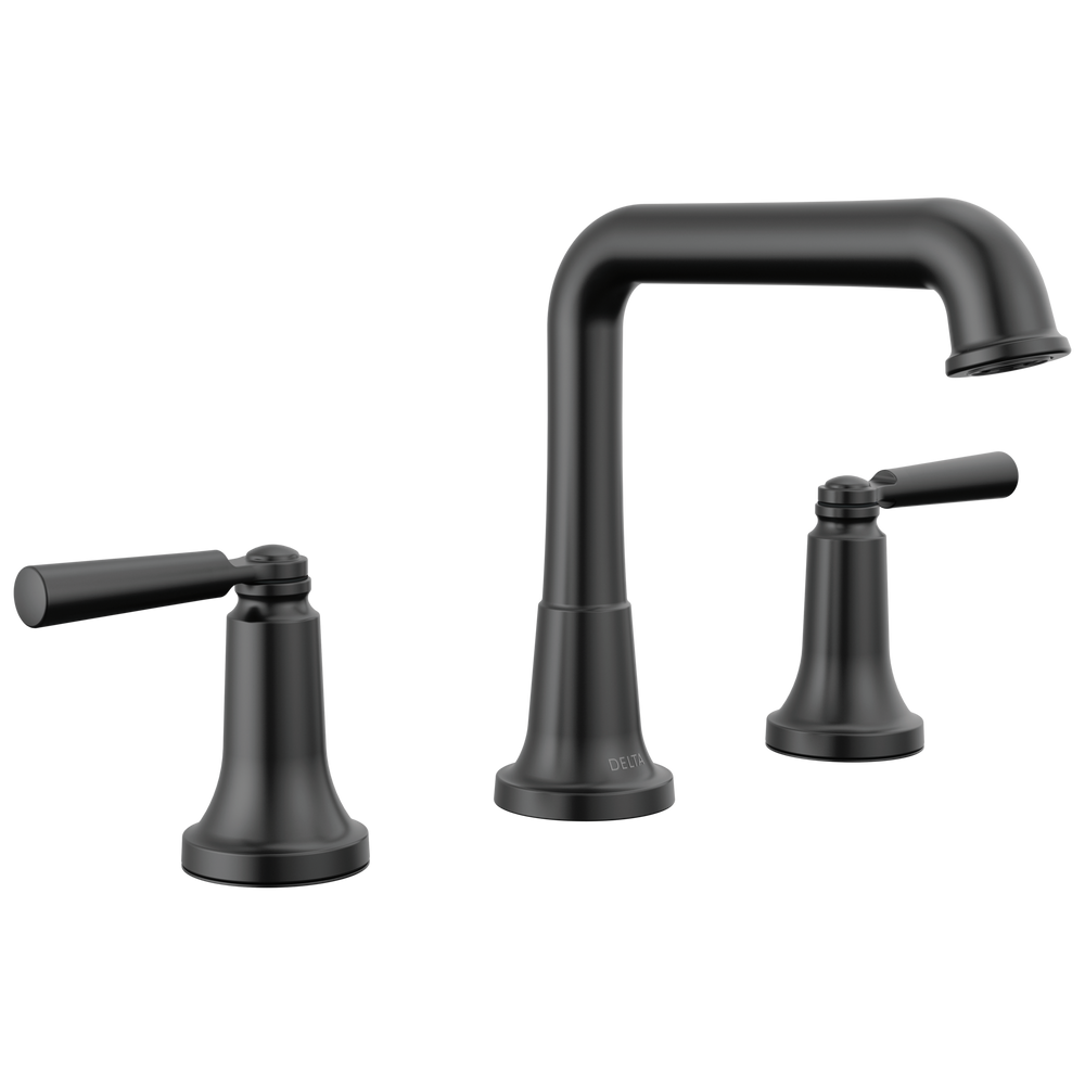 Delta Saylor: Two Handle Widespread Bathroom Faucet - / Curve w/o Tab - D11 / Metal Pop-