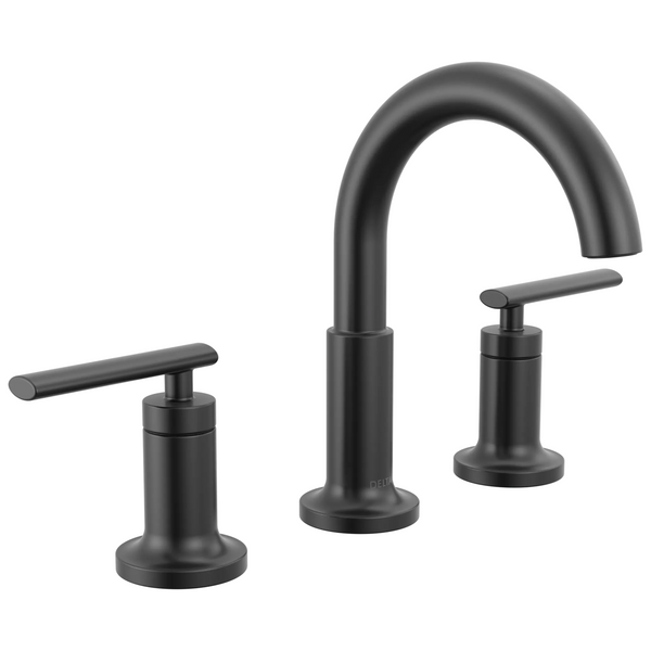 Delta Altado: Two Handle Widespread Bathroom Faucet - / Curve w/o Tab - D11 / Metal Pop-