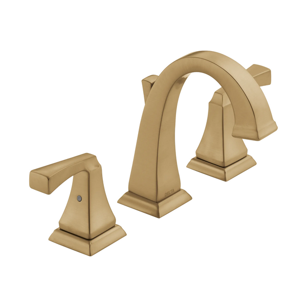 Delta Dryden: Two Handle Widespread Bathroom Faucet - / Curve w/o Tab - D11 / Metal