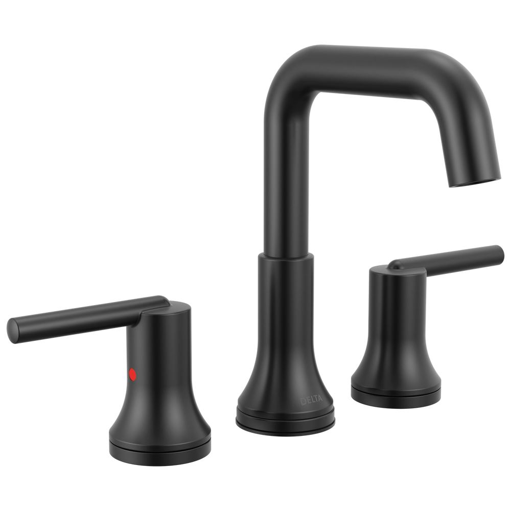 Delta Trinsic: Two Handle Widespread Bathroom Faucet - / Curve w/o Tab - D11 / Metal Pop