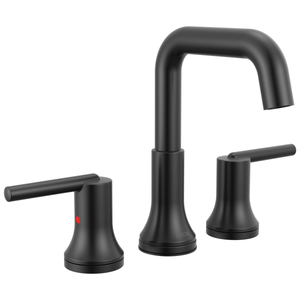 Delta Trinsic: Two Handle Widespread Bathroom Faucet - / Curve w/o Tab - D11 / Metal Pop