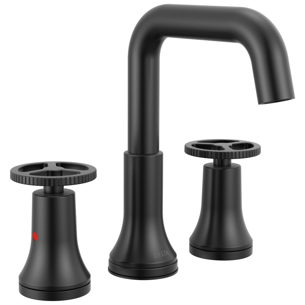 Delta Trinsic: Two Handle Widespread Bathroom Faucet - / Curve w/o Tab - D11 / Metal Pop