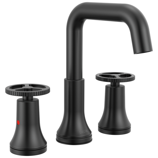Delta Trinsic: Two Handle Widespread Bathroom Faucet - / Curve w/o Tab - D11 / Metal Pop
