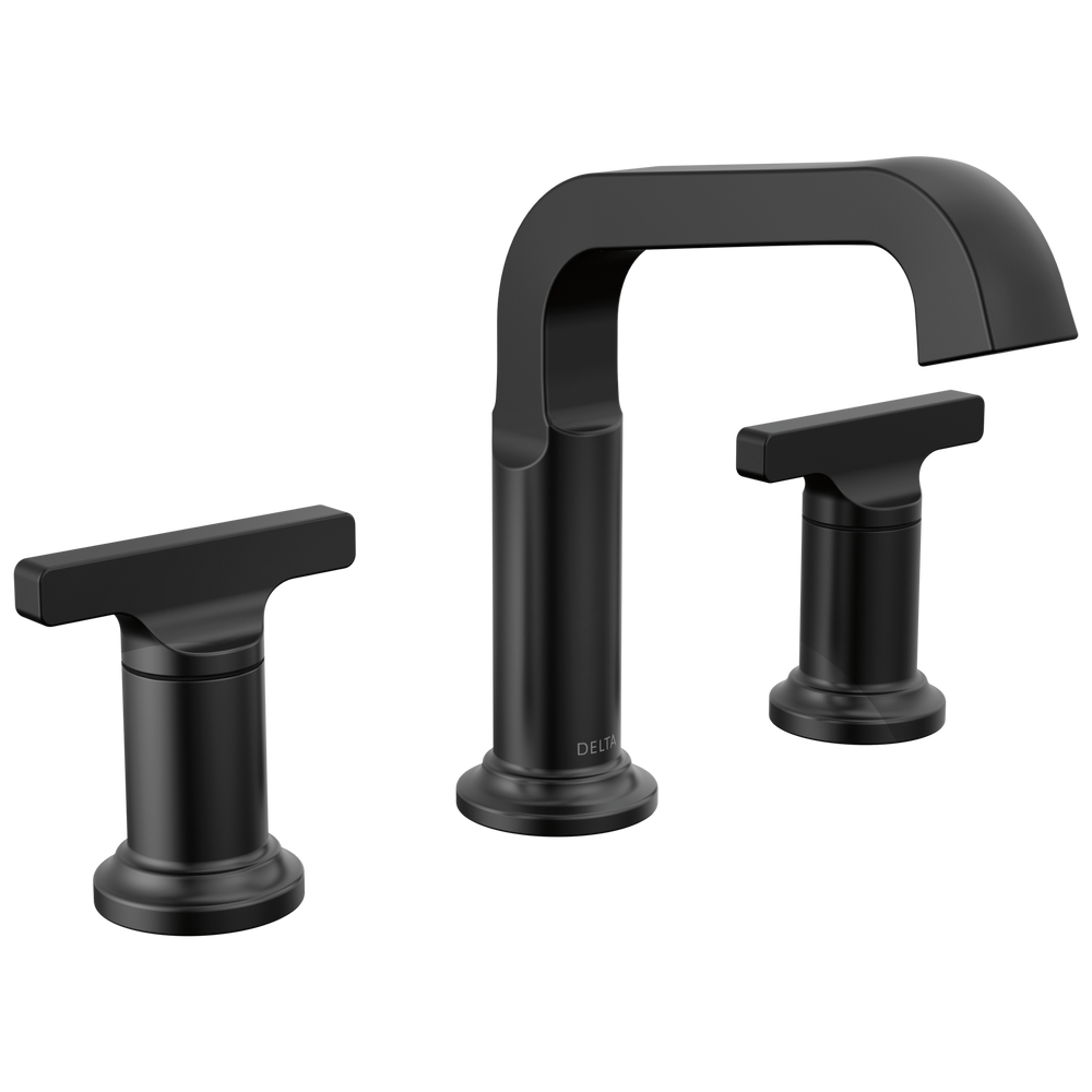 Delta Tetra: Two Handle Widespread Bathroom Faucet - / Curve w/o Tab - D11 / Standard