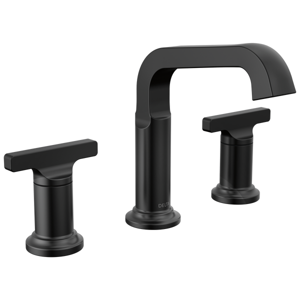 Delta Tetra: Two Handle Widespread Bathroom Faucet - / Curve w/o Tab - D11 / Standard
