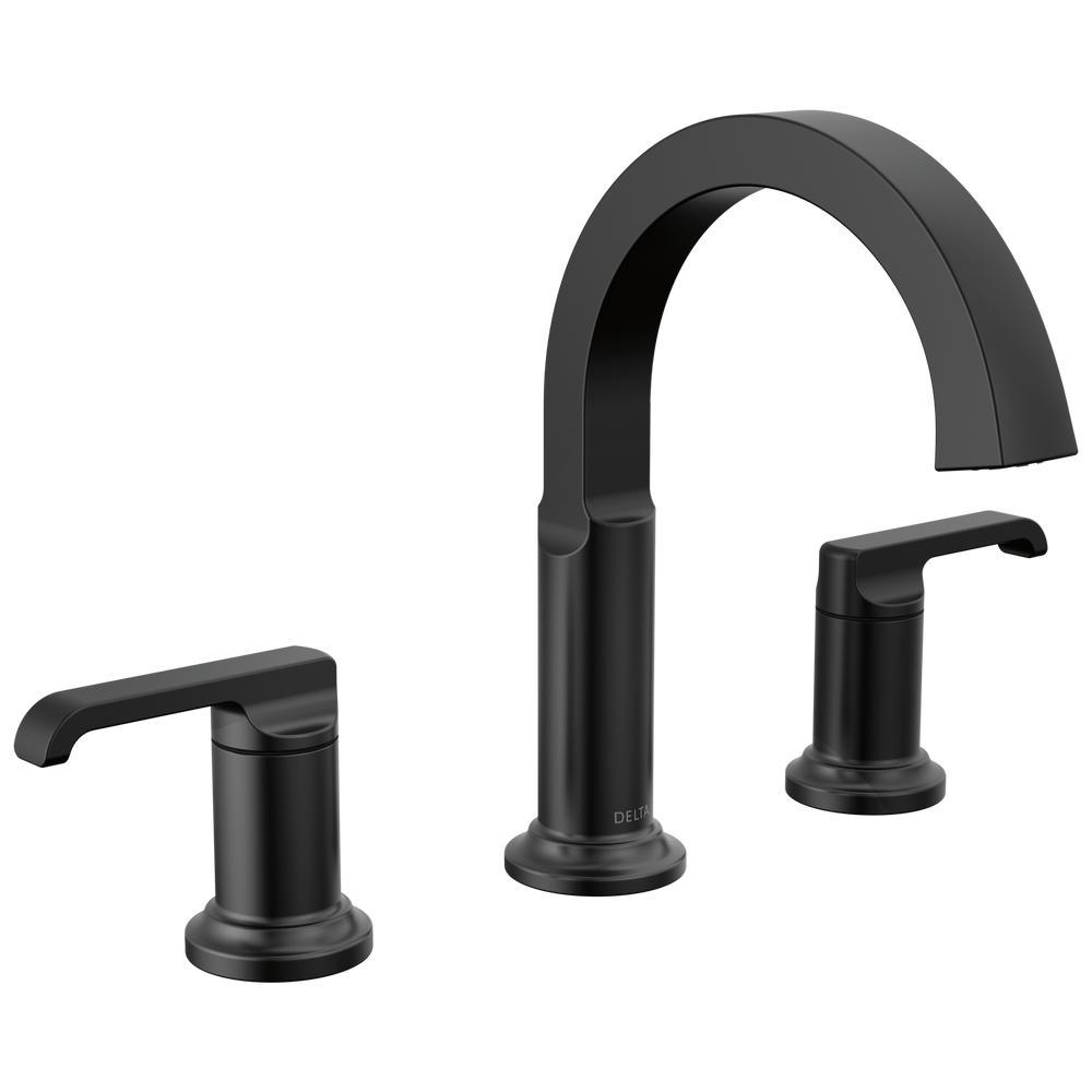 Delta Tetra: Two Handle Widespread Bathroom Faucet - / Curve w/o Tab - D11 / Standard