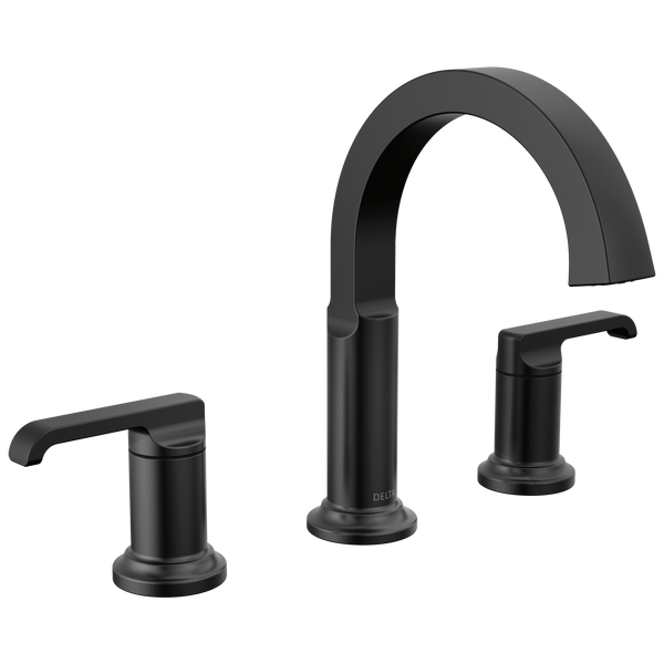 Delta Tetra: Two Handle Widespread Bathroom Faucet - / Curve w/o Tab - D11 / Standard