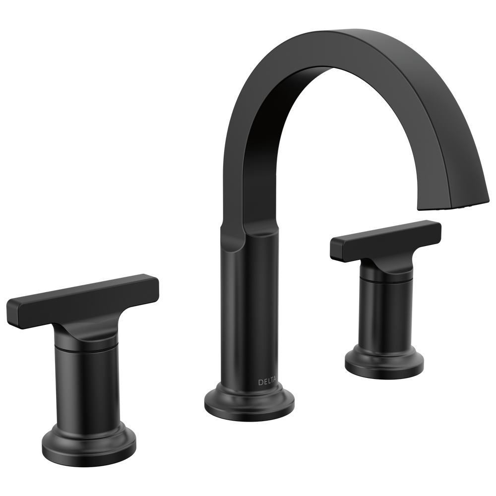 Delta Tetra: Two Handle Widespread Bathroom Faucet - / Curve w/o Tab - D11 / Standard