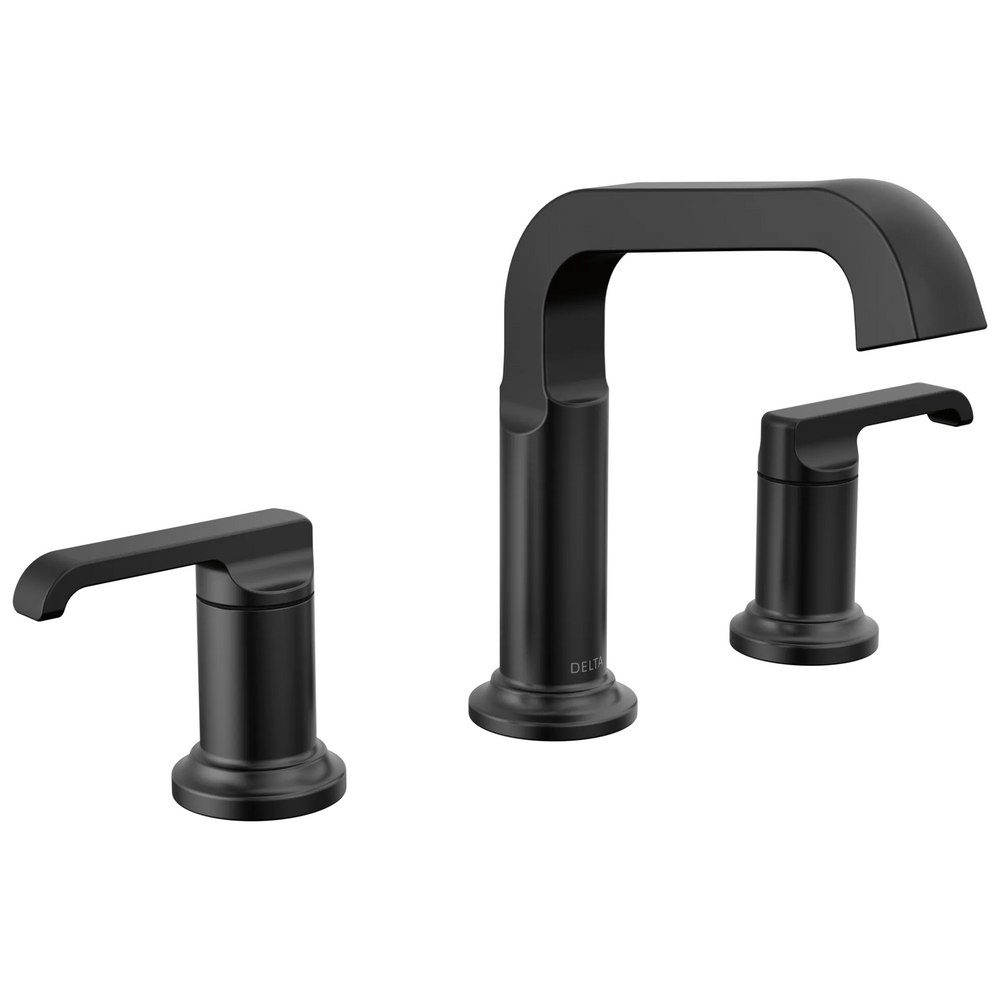 Delta Tetra: Two Handle Widespread Bathroom Faucet - / Curve w/o Tab - D11 / Standard