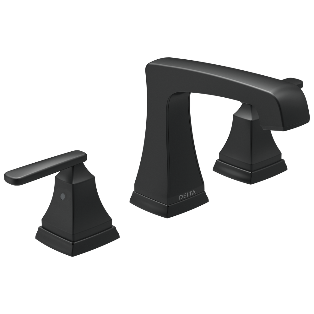 Delta Ashlyn: Two Handle Widespread Lavatory Faucet - Metal Pop-Up - / Curve w/o Tab - D