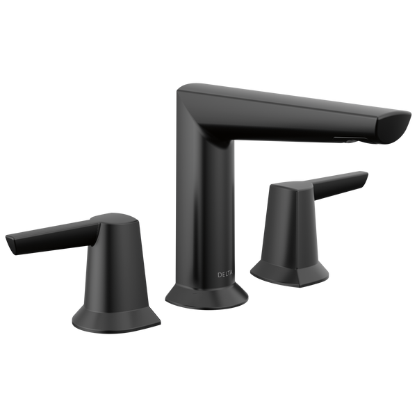 Delta Galeon: Two Handle Widespread Bathroom Faucet - / Curve w/o Tab - D11 / Metal Pop-