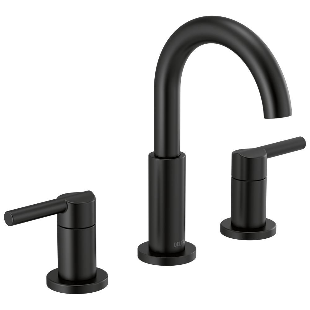Delta Nicoli: Two Handle Widespread Bathroom Faucet - / Curve w/o Tab - D11 / Standard