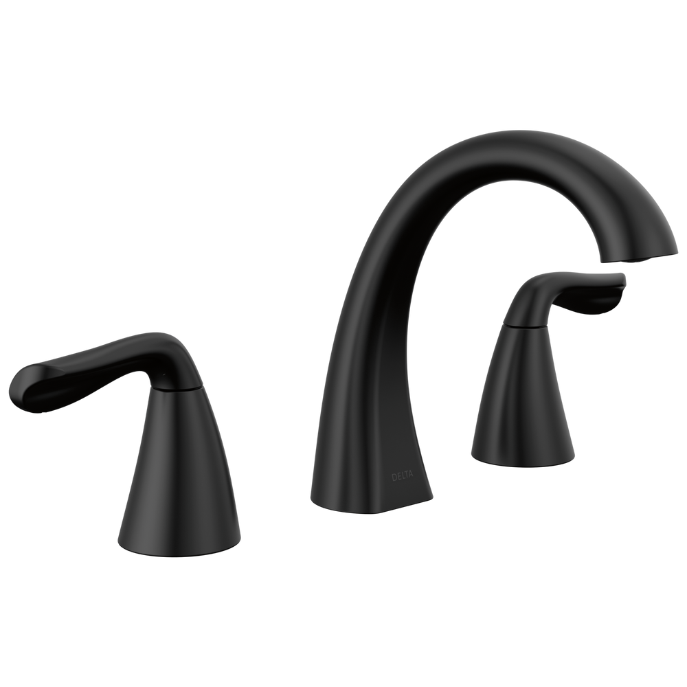 Delta Arvo Two Handle Widespread Bathroom Faucet - / Curve w/o Tab - D11 / Standard