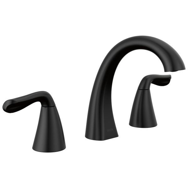 Delta Arvo Two Handle Widespread Bathroom Faucet - / Curve w/o Tab - D11 / Standard