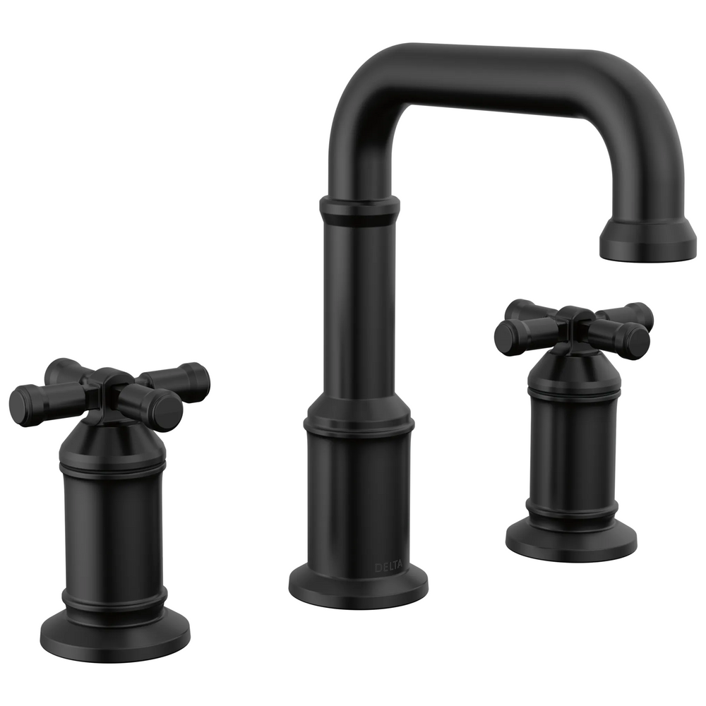 Delta Broderick: Two Handle Widespread Bathroom Faucet - / Curve w/o Tab - D11 / Standar