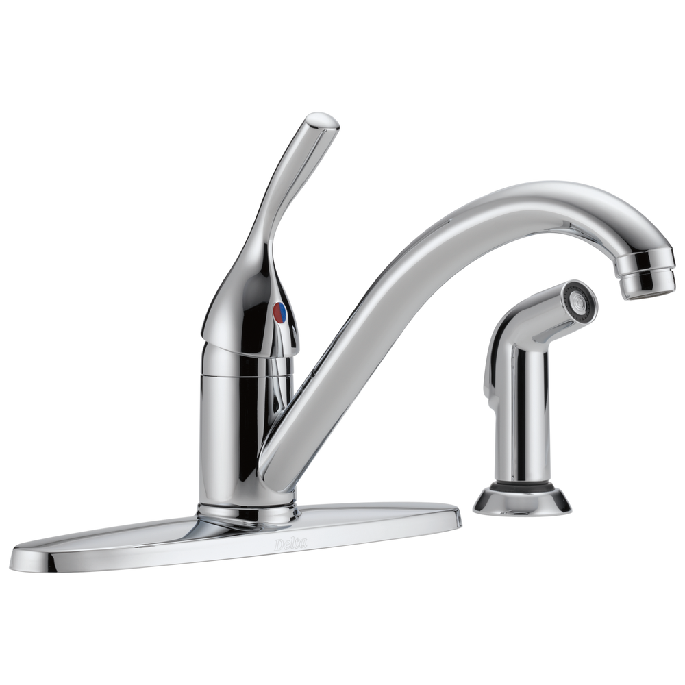Delta 134 / 100 / 300 / 400 Series Single Handle Kitchen Faucet with Spray