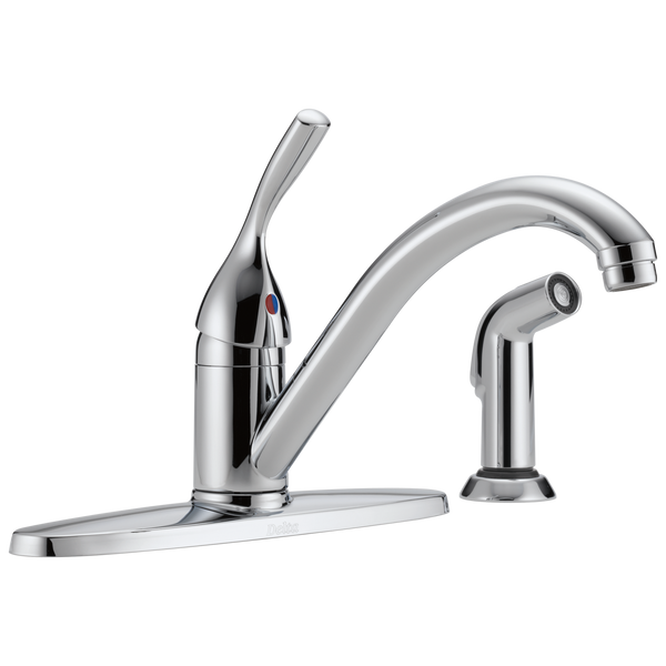 Delta 134 / 100 / 300 / 400 Series Single Handle Kitchen Faucet with Spray