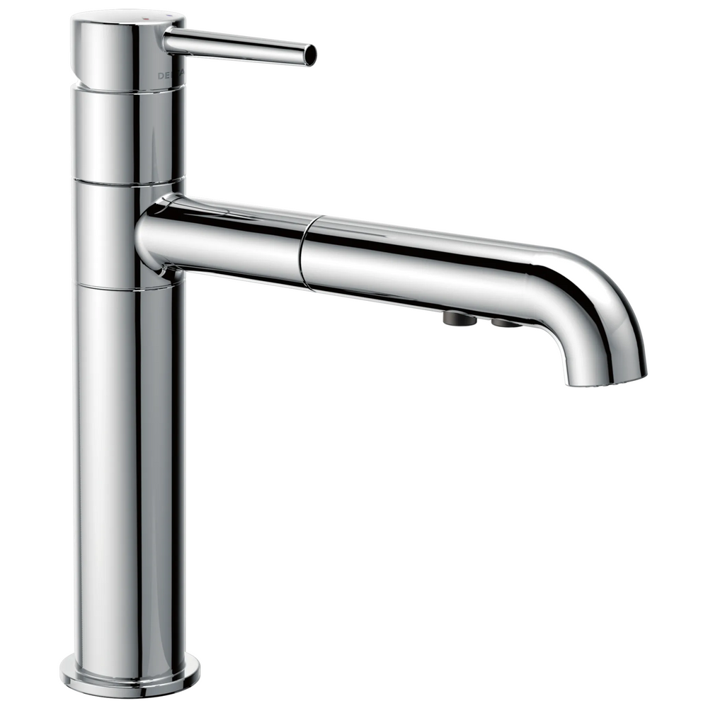Delta Trinsic: Single Handle Pull-Out Kitchen Faucet - / Curve w/o Tab - D6 / Standard