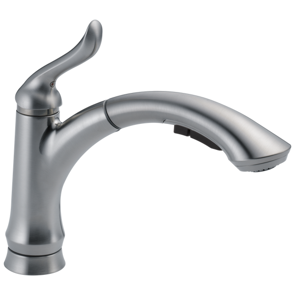 Delta Linden: Single Handle Pull-Out Kitchen Faucet - / Curve w/o Tab - D6 / Standa