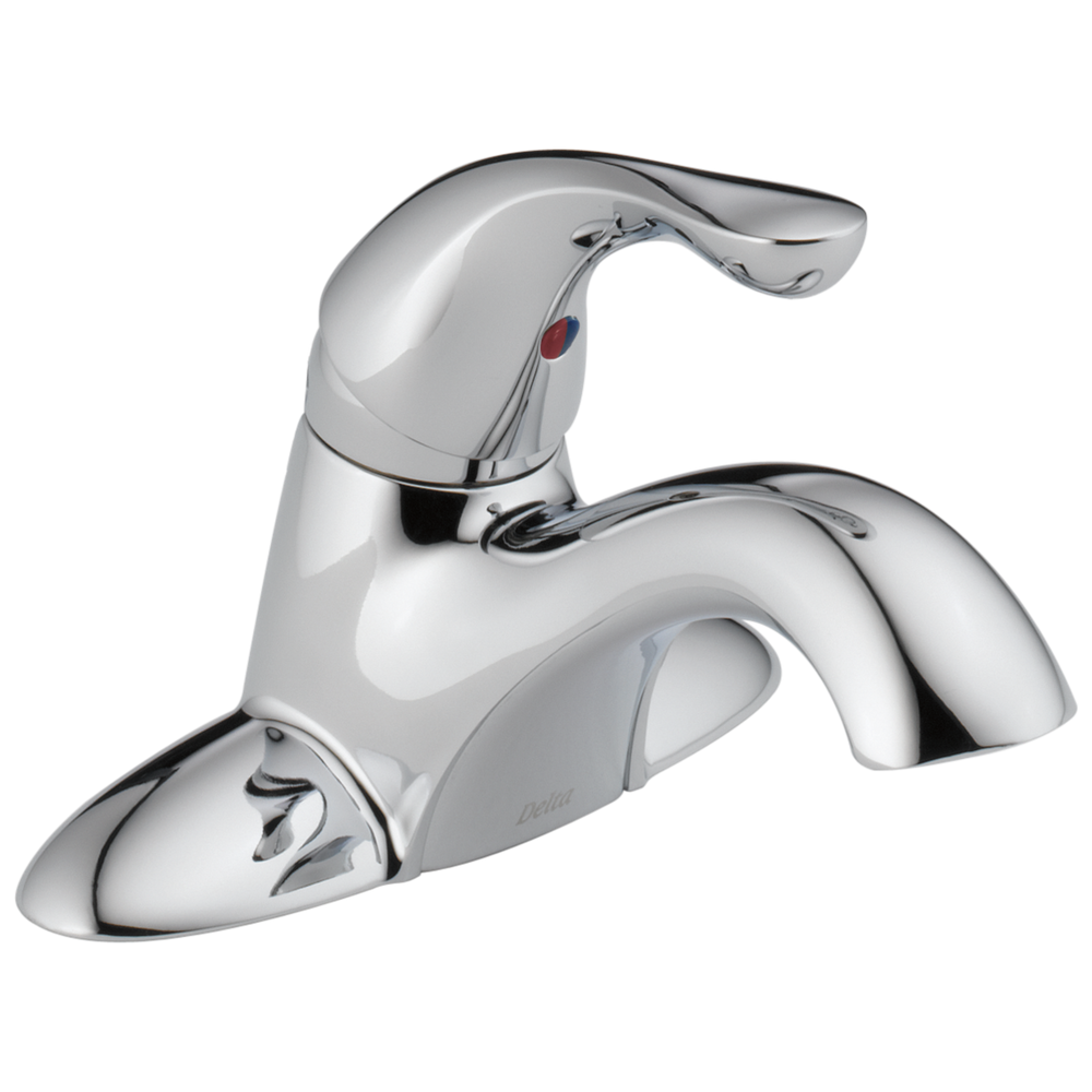 Delta Classic: Single Handle Centerset Bathroom Faucet - / Curve w/o Tab - D6 / Standard