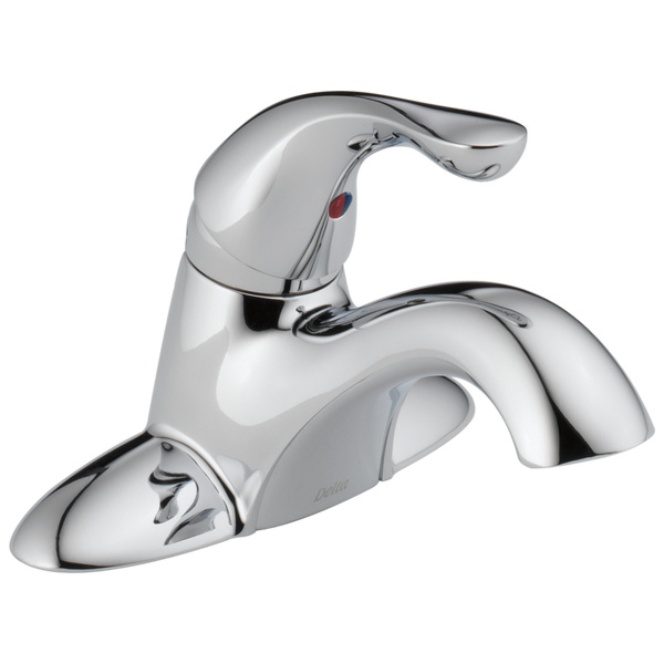 Delta Classic: Single Handle Centerset Bathroom Faucet - / Curve w/o Tab - D6 / Standard