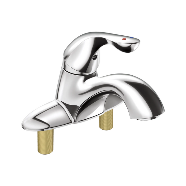 Delta Classic: Single Handle Centerset Bathroom Faucet with City Shanks - / Curve w/o Tab - D